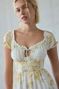Kiss The Sky Marabella Scoop Neck Tiered Midi Dress