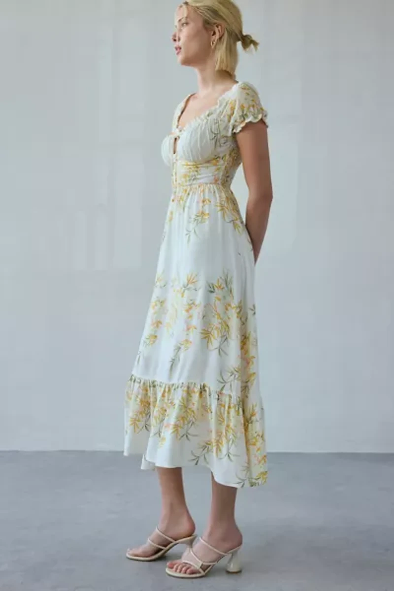 Kiss The Sky Marabella Scoop Neck Tiered Midi Dress