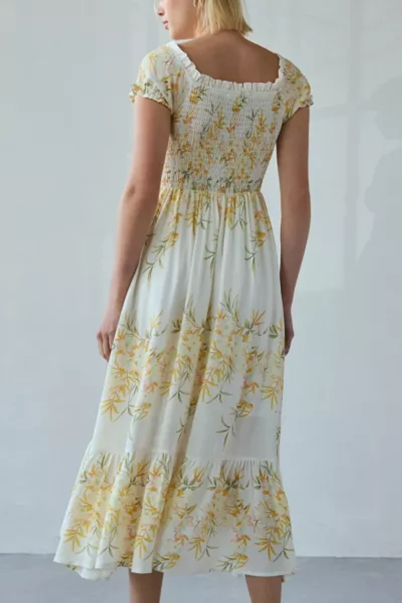 Kiss The Sky Marabella Scoop Neck Tiered Midi Dress