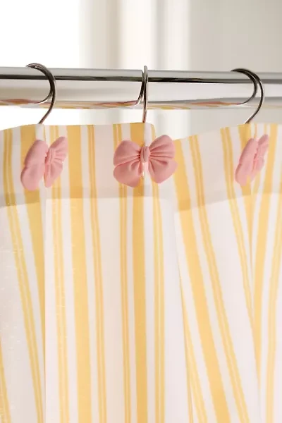 Bow Shower Curtain Hook Set