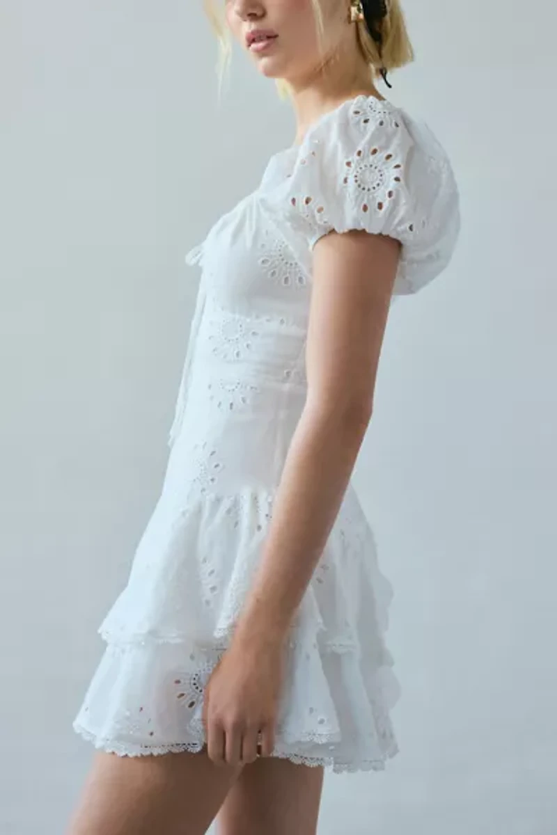 Kiss The Sky Xena Eyelet Lace Drop Waist Romper