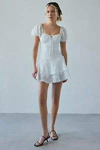 Kiss The Sky Xena Eyelet Lace Drop Waist Romper