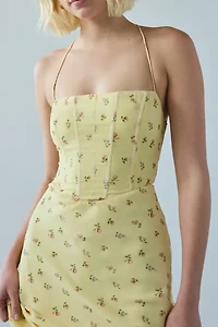 Kiss The Sky Ingrid Corset Tie Open-Back Maxi Dress