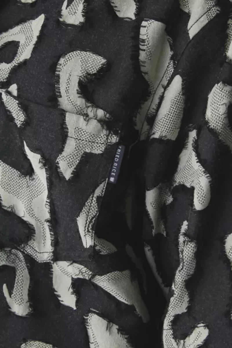 FRIED RICE Abstract Pattern Boxy Short Sleeve Shirt