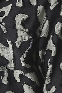 FRIED RICE Abstract Pattern Boxy Short Sleeve Shirt