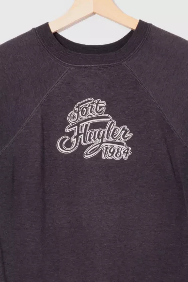 Vintage 1980s Distressed Fort Flagler Crewneck Sweatshirt