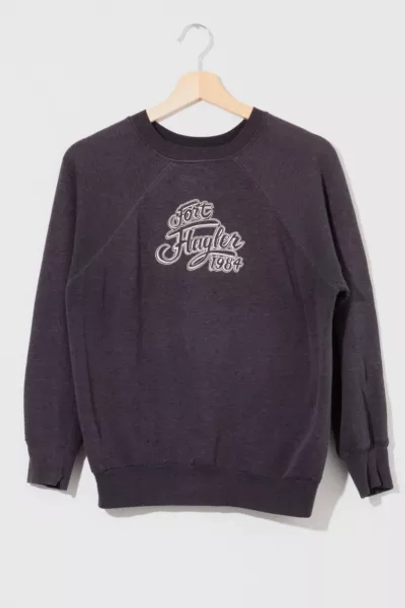 Vintage 1980s Distressed Fort Flagler Crewneck Sweatshirt