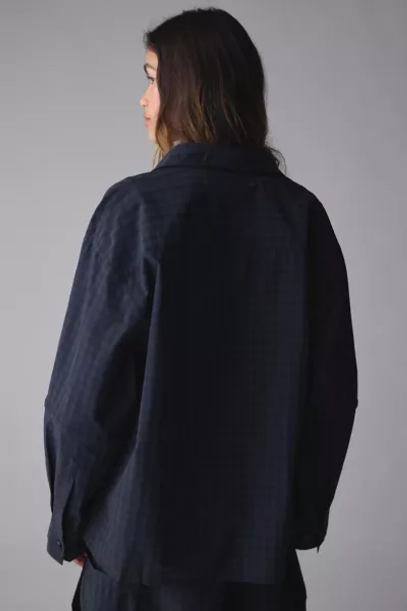FRIED RICE Check Pattern Zip-Off Long Sleeve Shirt