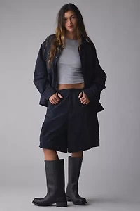 FRIED RICE Check Pattern Zip-Off Long Sleeve Shirt
