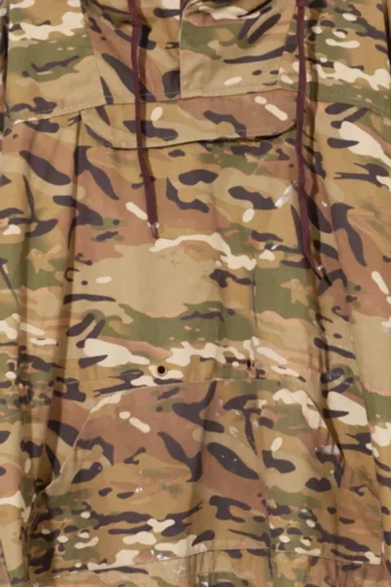 Vintage 1990s Distressed Camouflage Pull Over Anorak Jacket