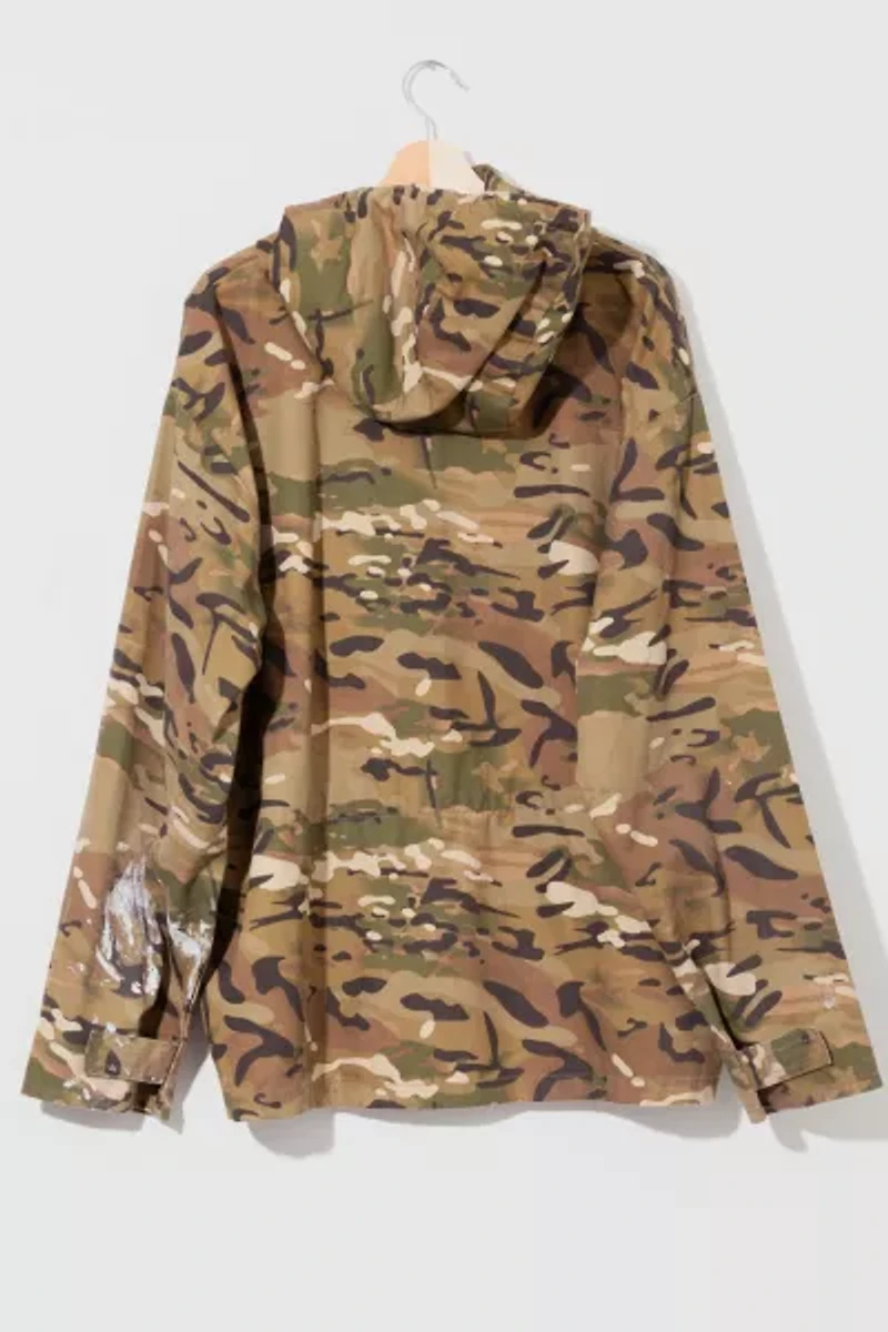 Vintage 1990s Distressed Camouflage Pull Over Anorak Jacket