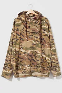 Vintage 1990s Distressed Camouflage Pull Over Anorak Jacket