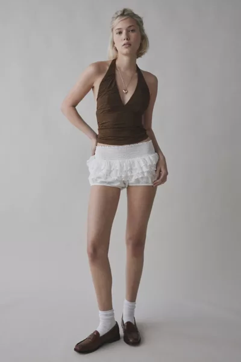 Silence + Noise Club Classic Cropped Halter Top