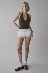 Silence + Noise Club Classic Cropped Halter Top