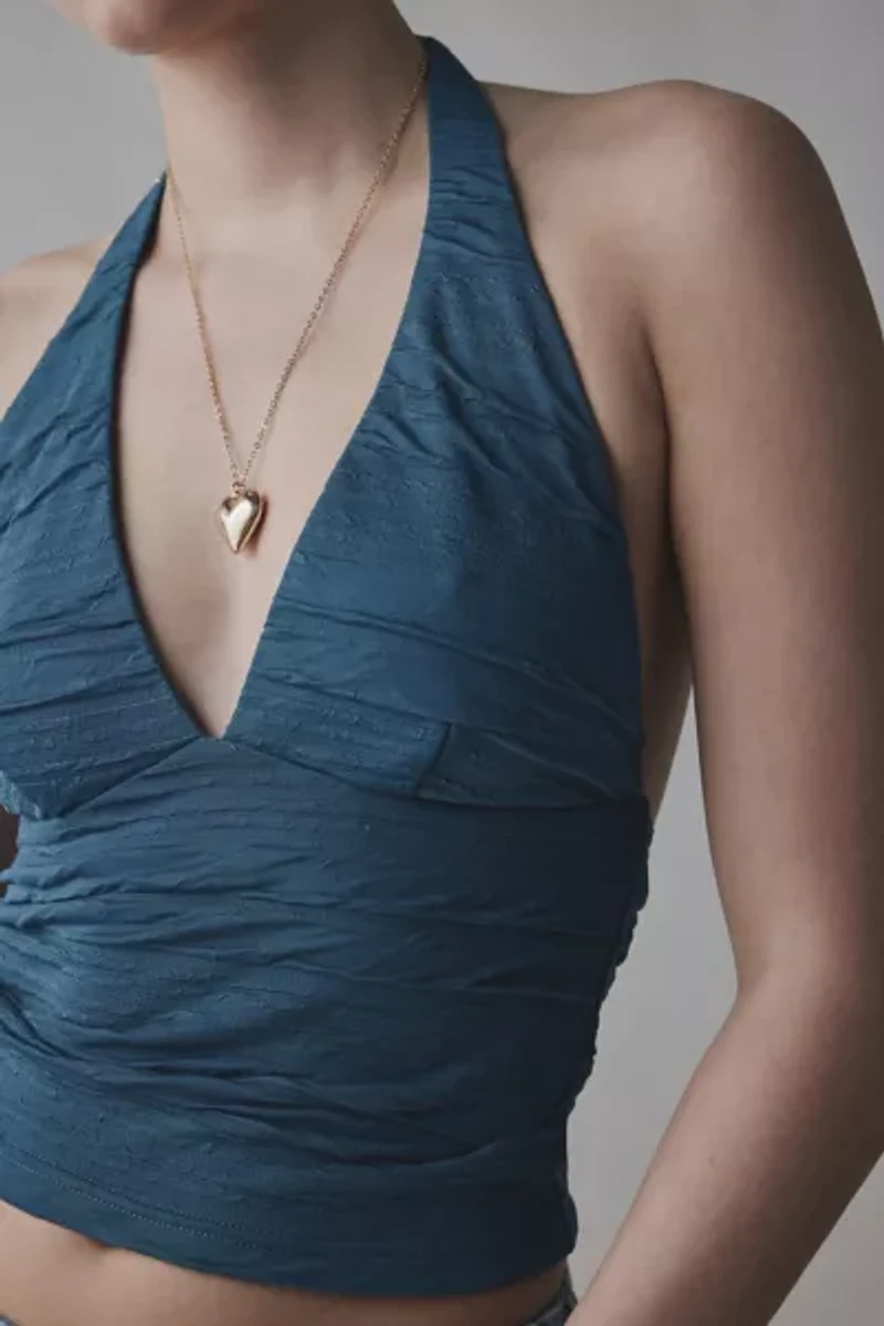 Silence + Noise Club Classic Cropped Halter Top