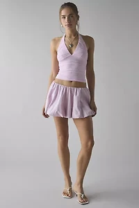 Silence + Noise Club Classic Cropped Halter Top