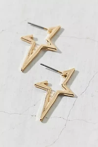 Irregular Star Metal Hoop Earring