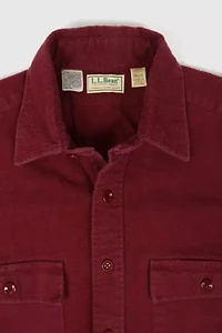 Vintage L.L. Bean Red Flannel Button-Down Shirt