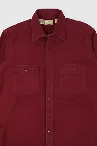 Vintage L.L. Bean Red Flannel Button-Down Shirt