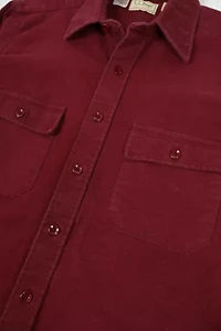 Vintage L.L. Bean Red Flannel Button-Down Shirt