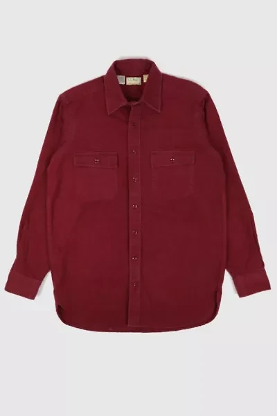 Vintage L.L. Bean Red Flannel Button-Down Shirt