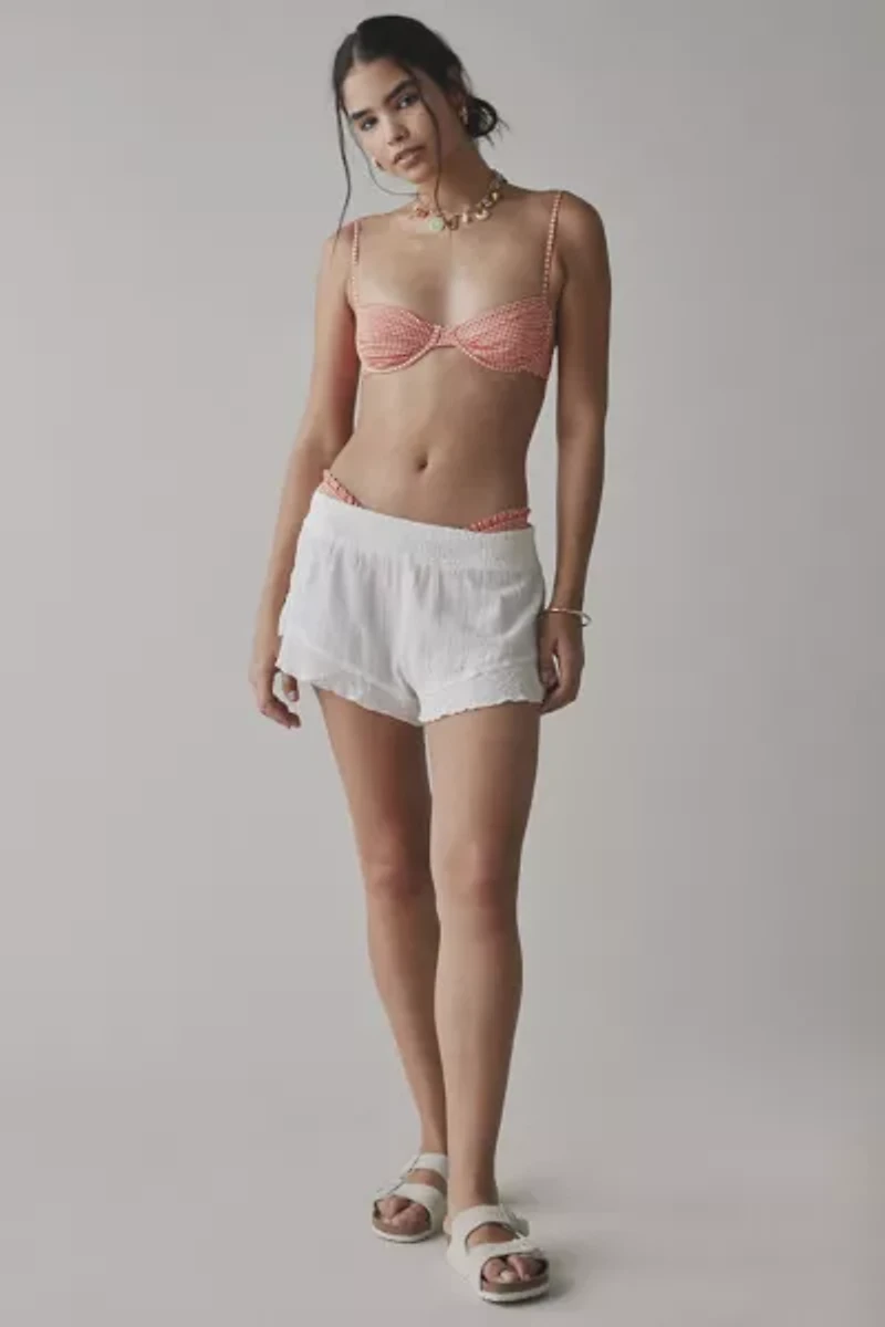 Out From Under Lilly Shirred Ruffle Micro Short