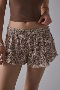 Out From Under Lilly Shirred Ruffle Micro Short