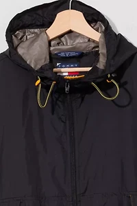Vintage 1990s Tommy Hilfiger Black Windbreaker Jacket