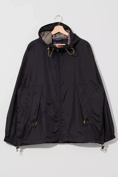Vintage 1990s Tommy Hilfiger Black Windbreaker Jacket