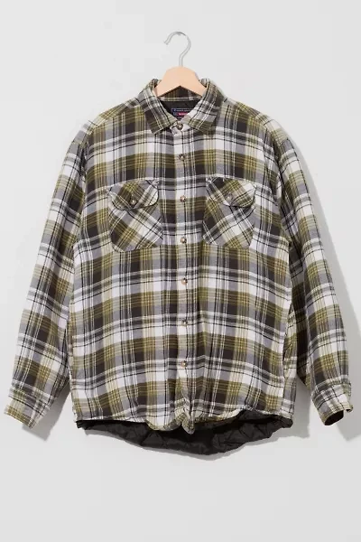 Vintage 1990s Wrangler Green Plaid Heavyweight Work Shirt