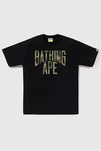BAPE Layered Line Camo NYC Logo Tee