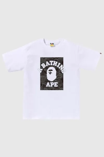 BAPE Layered Line Camo On College Tee