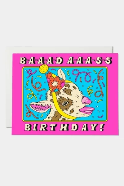 Red Cap Bad Ass Birthday Greeting Card