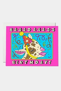 Red Cap Bad Ass Birthday Greeting Card