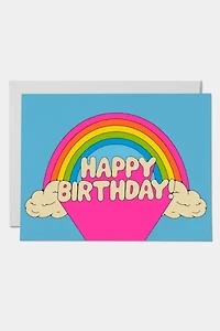 Red Cap Rainbows Birthday Greeting Card