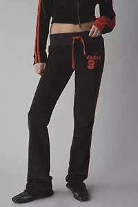 Jaded London Stripe Velour Low-Rise Pant