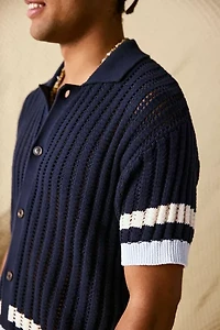 UO Norwich Tipped Short Sleeve Polo Sweater