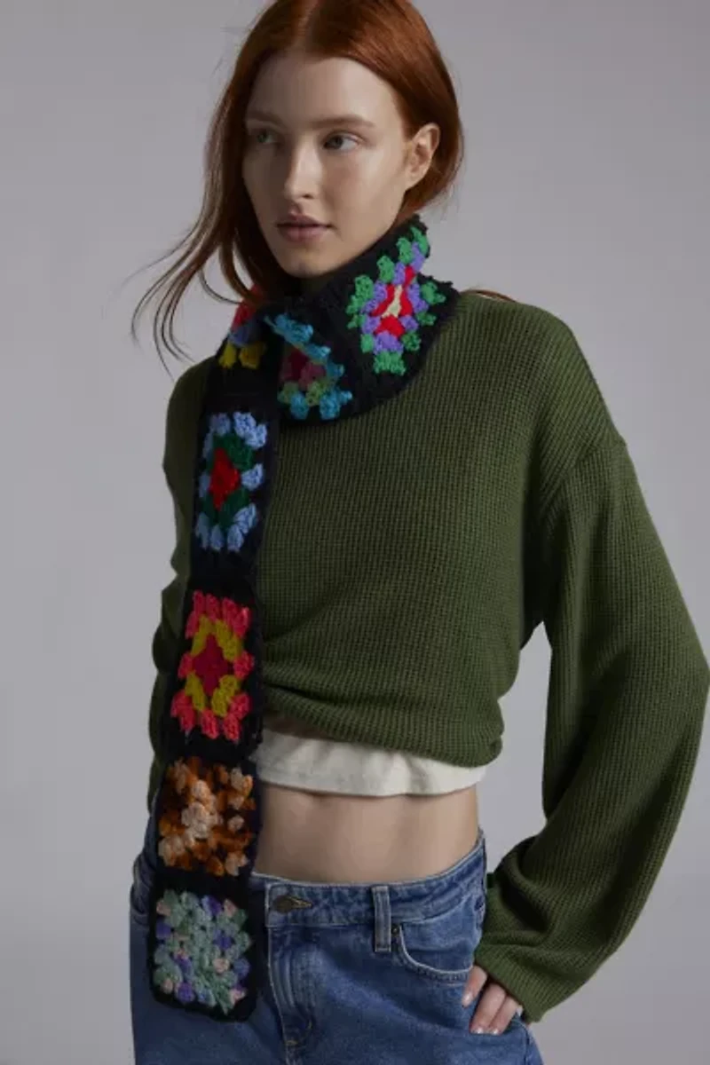 THE SERIES X ReMADE By UO Granny Square Scarf