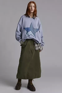 THE SERIES X ReMADE By UO Exclusive Star Patchwork Fleece Pullover