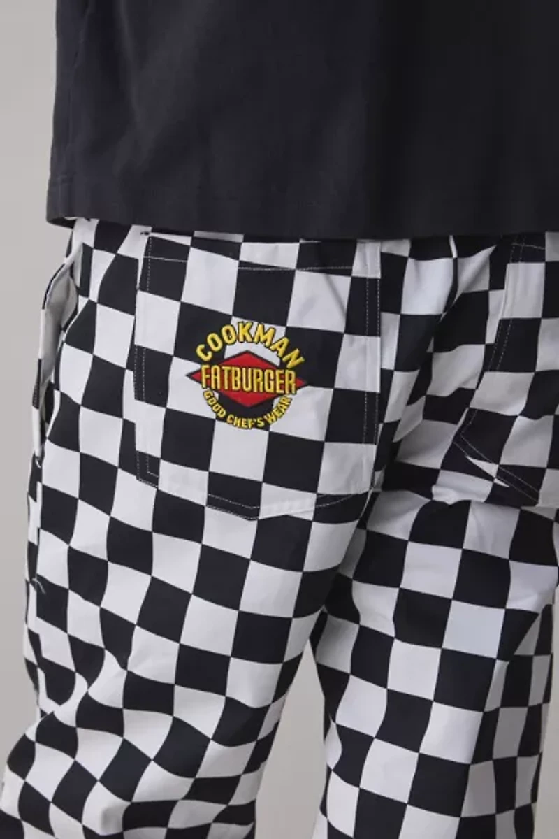 Cookman X Fatburger Checkerboard Cotton Chef Pant