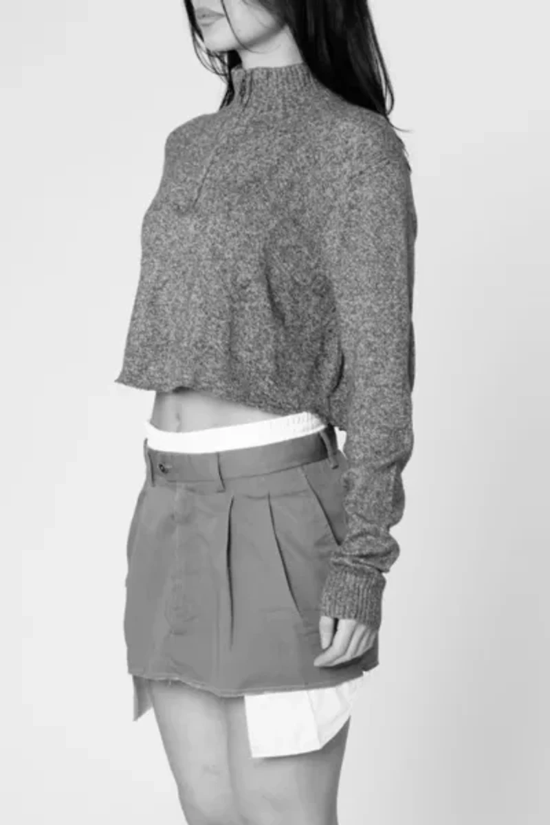 Frankie Collective Rework Crop Knit Sweater