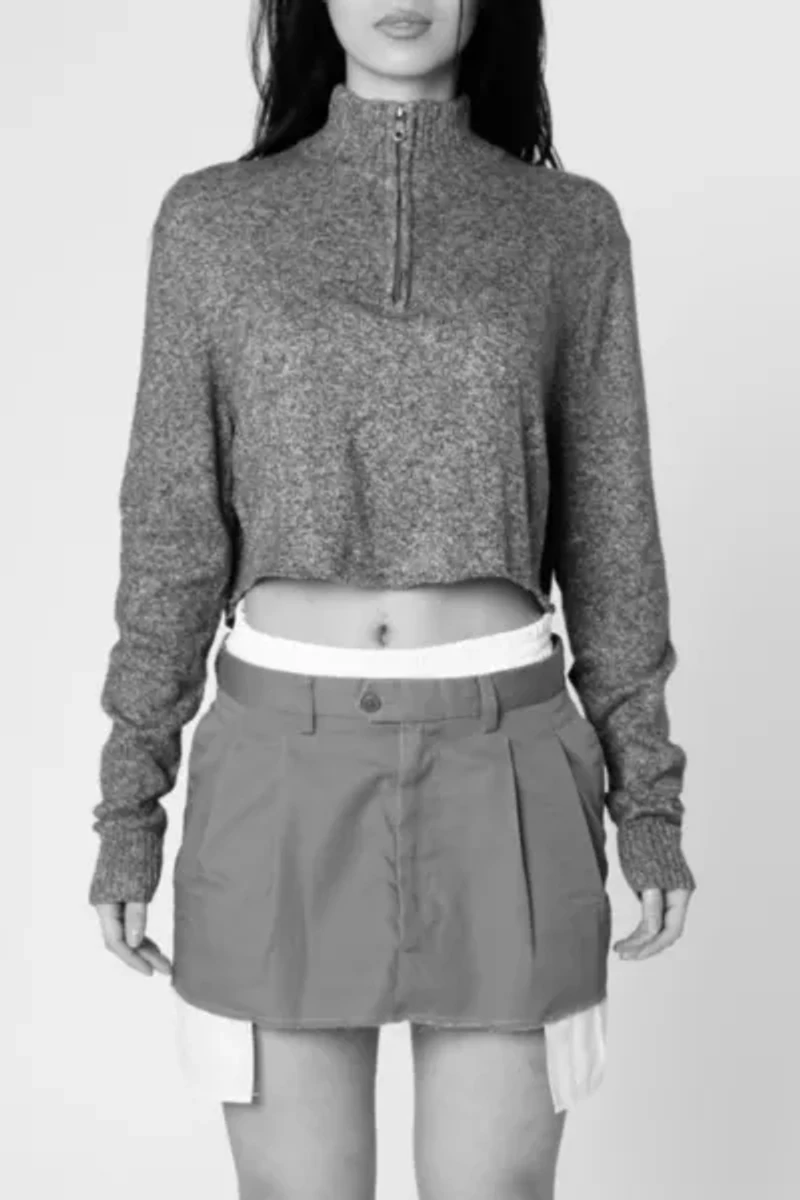 Frankie Collective Rework Crop Knit Sweater