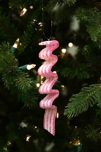 Sugar Coated Ribbon Candy Christmas Ornament Set