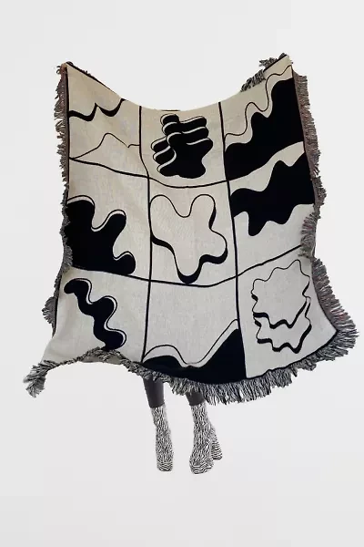 Clr Shop Amoeba Woven Throw Blanket