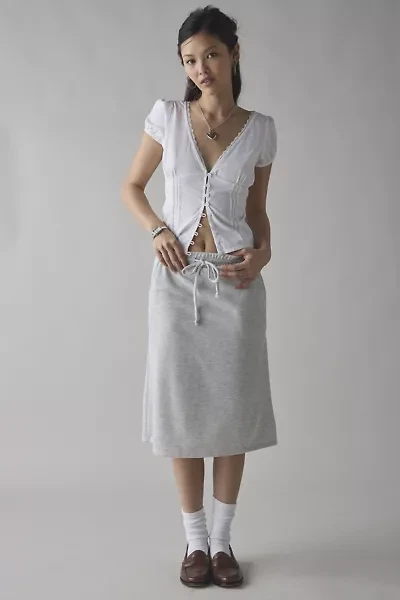 ReMADE By UO Remnants Terry Knit Midi Skirt