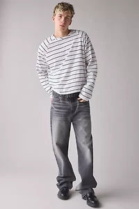 ReMADE By UO Remnants Striped Raglan Tee