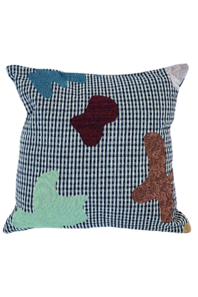 Clr Shop Abstract Gingham Woven Throw Pillow
