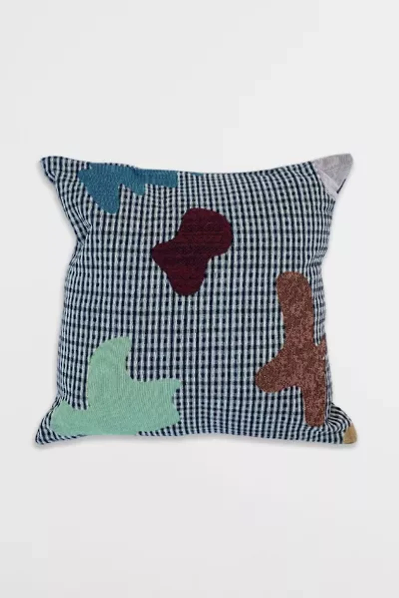 Clr Shop Abstract Gingham Woven Throw Pillow