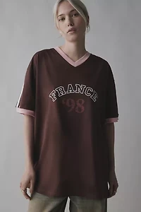 1998 France Oversized V-Neck Jersey Tee