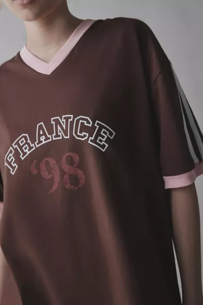 1998 France Oversized V-Neck Jersey Tee